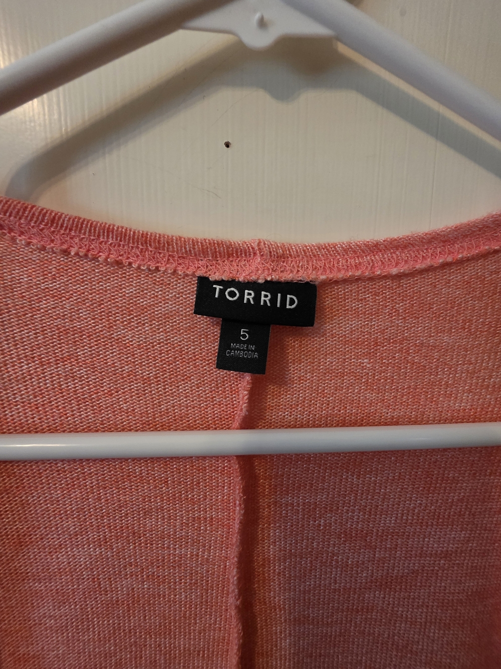 torrid Coral Scoop Neck Knit Cardigan Sweater